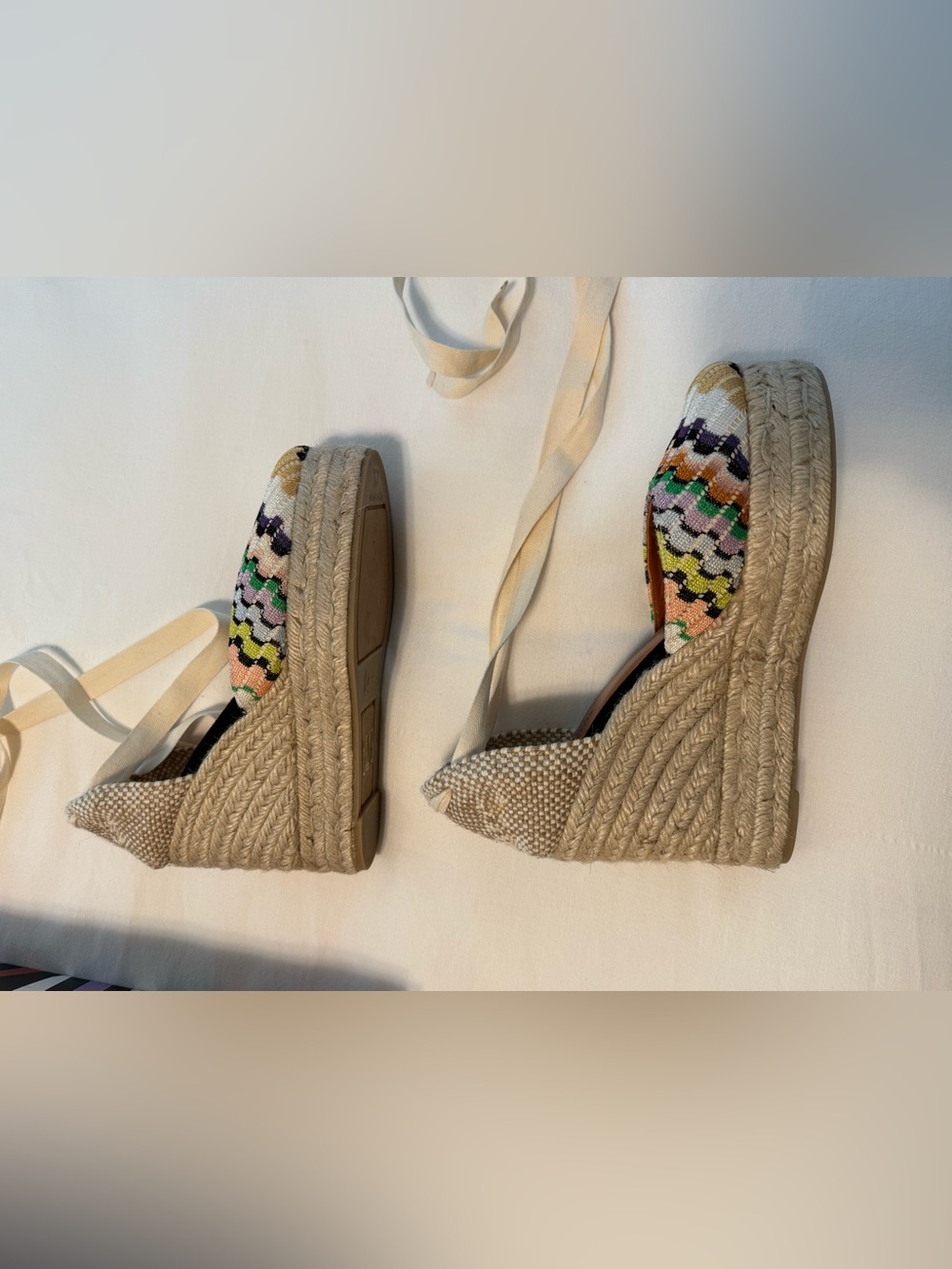 Missoni Multicolor Woven Espadrille Wedge Sandals - Picture 7 of 7